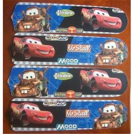 Ceiling Fan Designers Ceiling Fan Designers 42SET-DIS-CLMM Cars Lightning Mcqueen Mater 42 in. Ceiling Fan Blades Only 42SET-DIS-CLMM